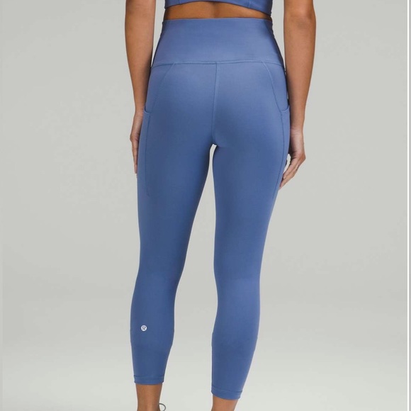 lululemon athletica Pants - lululemon athletica Blue Wunder Under Train High-Rise Tight w/Pockets 25” Size 8